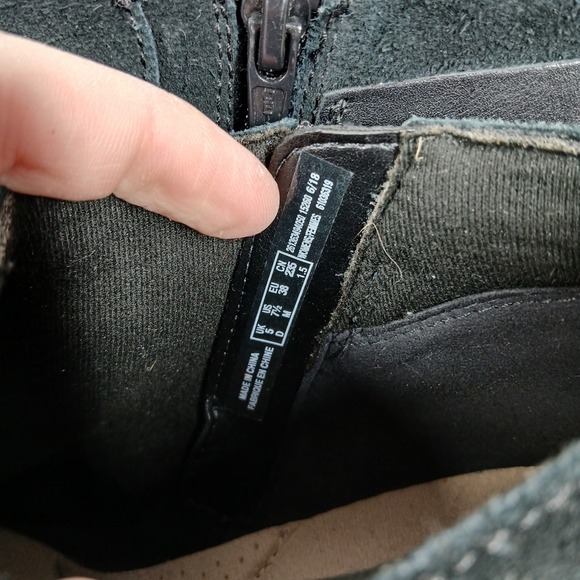 Clarks Collection Ankle Boots Womens 7.5M Black Suede Block Heel Classic Fall - Picture 11 of 12